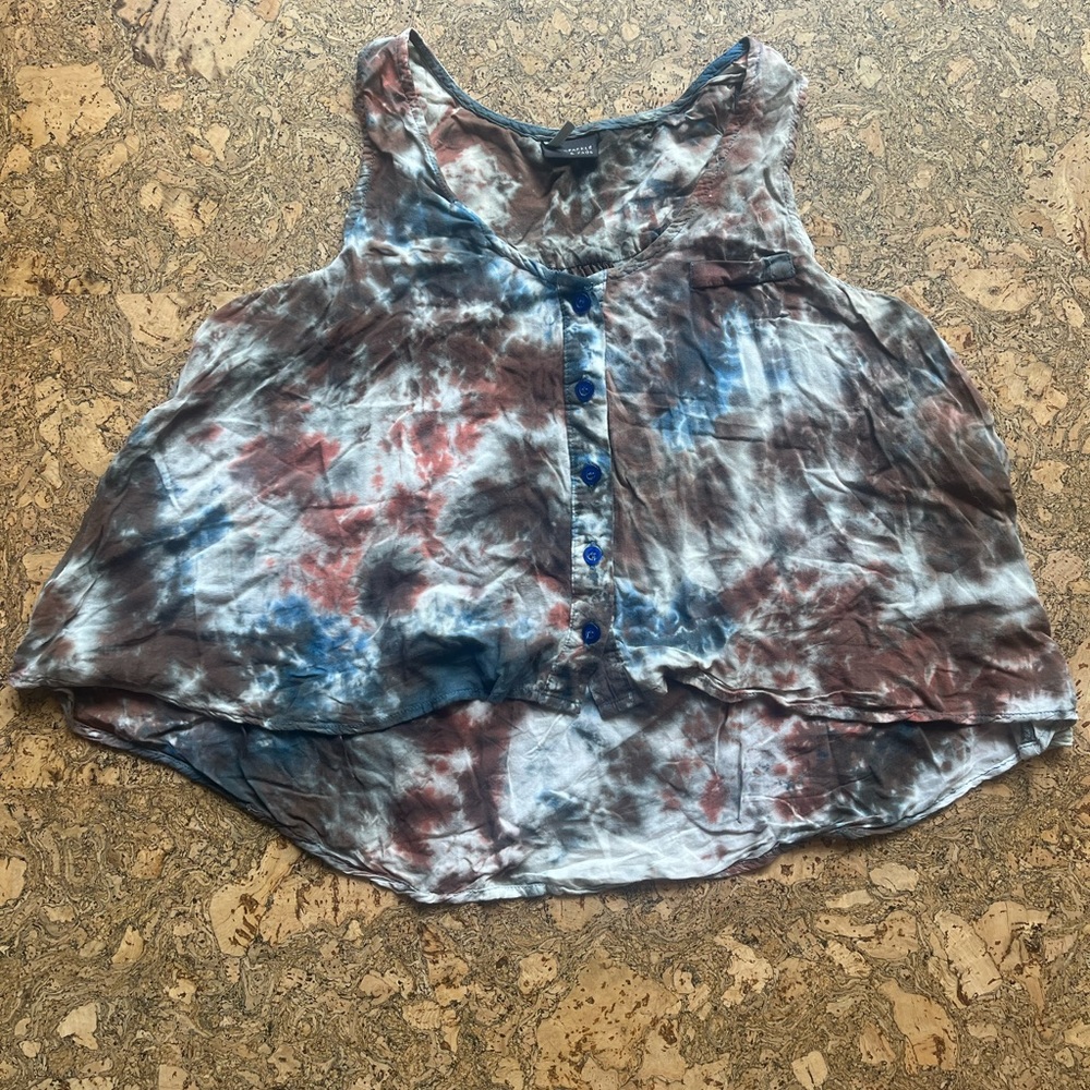 Sparkle and Fade tie dye sleeveless shirt
